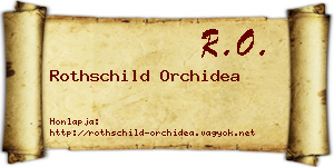 Rothschild Orchidea névjegykártya